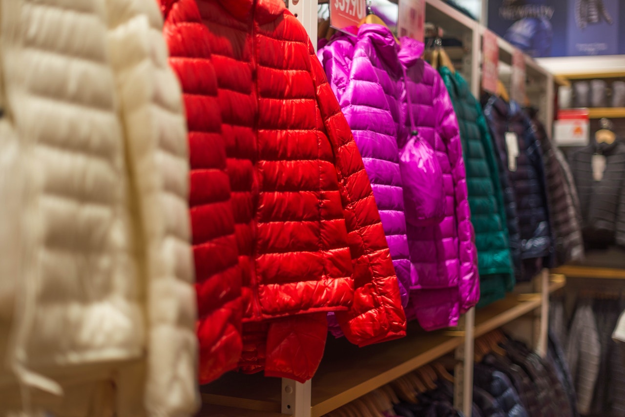 colorful puffy coats