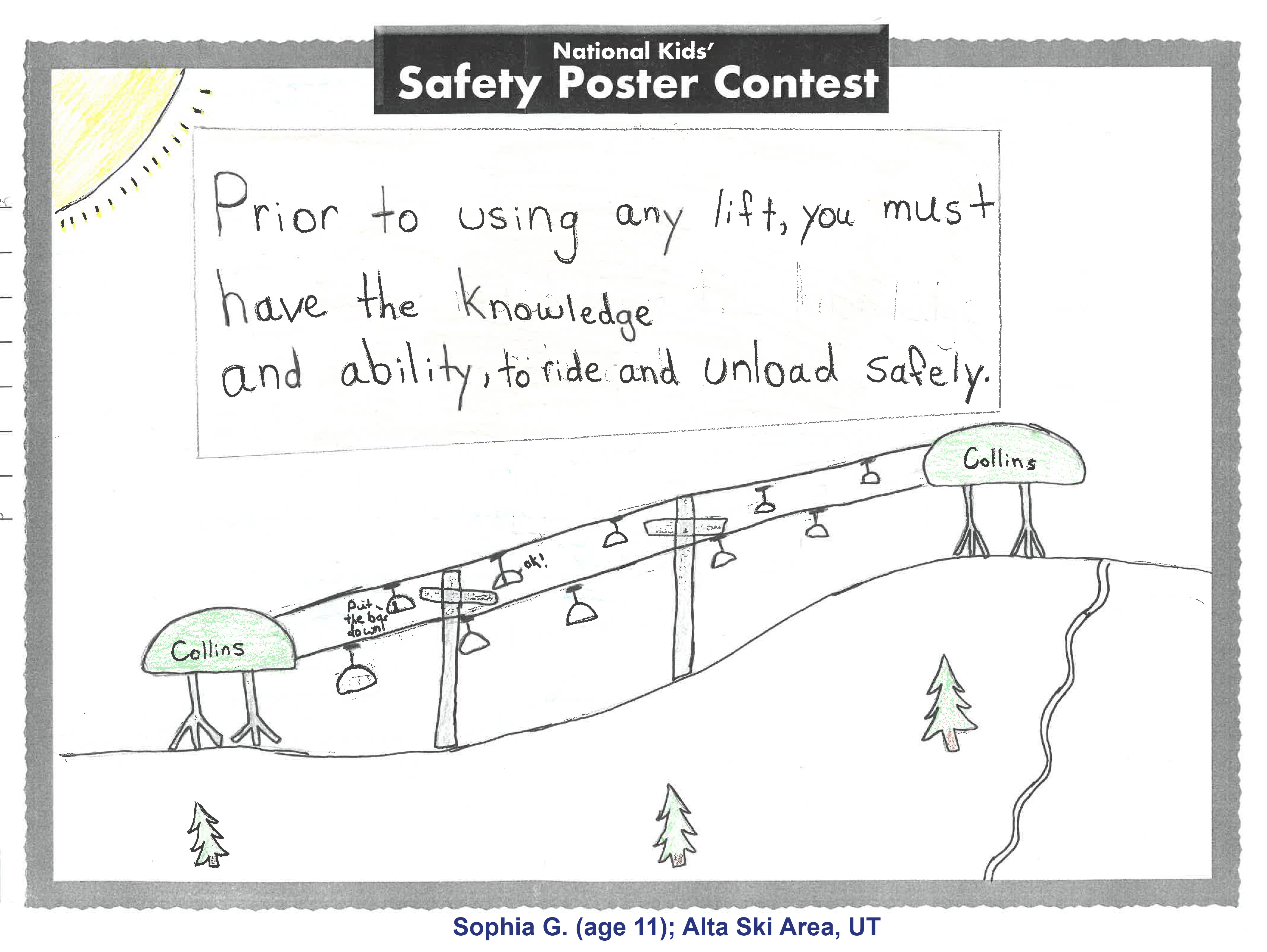poster contest with ski lift