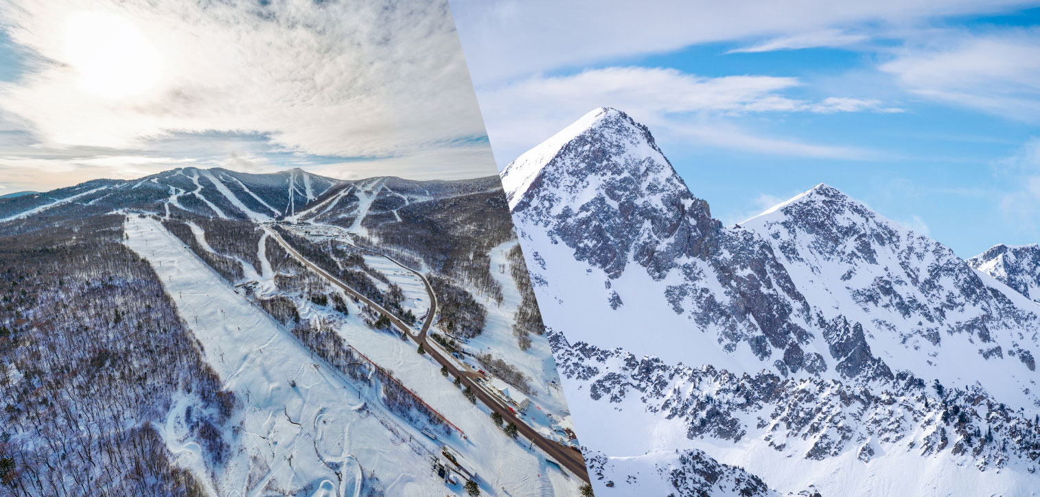 killington aerial view, snowbird peak